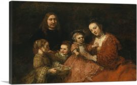 Rembrandt's The Family Portrait 1665-1-Panel-12x8x.75 Thick