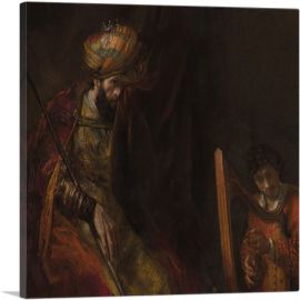 Saul and David 1658-1-Panel-12x12x1.5 Thick