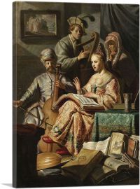 The Music Party - Musical Allegory 1626-1-Panel-60x40x1.5 Thick