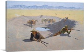 Fight For The Waterhole 1903-1-Panel-26x18x1.5 Thick