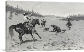 The Bear At Bay 1894-1-Panel-18x12x1.5 Thick