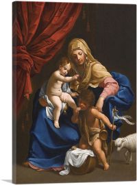 Madonna And Child With Infant Saint John Baptist-1-Panel-18x12x1.5 Thick