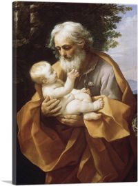 St. Joseph With The Jesus Child-1-Panel-12x8x.75 Thick