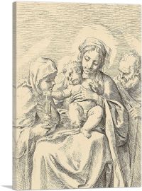 The Holy Family With Saint Clare-1-Panel-18x12x1.5 Thick