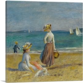 Figures on the Beach 1890-1-Panel-36x36x1.5 Thick