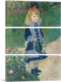 A Girl with a Watering Can 1876-3-Panels-60x40x1.5 Thick