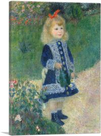 A Girl with a Watering Can 1876-1-Panel-12x8x.75 Thick