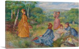 Girls Playing Battledore and Shuttlecock 1887-1-Panel-40x26x1.5 Thick
