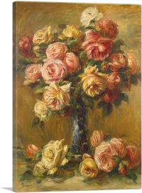 Roses in a Vase 1917-1-Panel-12x8x.75 Thick