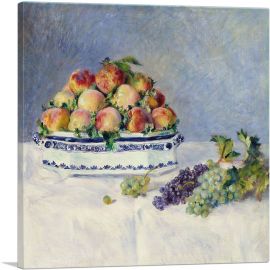 Still Life with Peaches and Grapes 1881-1-Panel-26x26x.75 Thick