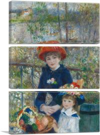 Two Sisters - On the Terrace 1881-3-Panels-90x60x1.5 Thick