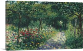 Woman with a Parasol in a Garden 1873-1-Panel-12x8x.75 Thick