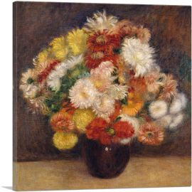 Bouquet of Chrysanthemums 1881-1-Panel-12x12x1.5 Thick