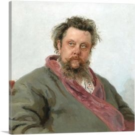 Portrait Of Modest Petrovich Mussorgsky 1881-1-Panel-26x26x.75 Thick