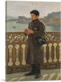Portrait of Yuri Repin By The Bay of Naples 1894-1-Panel-12x8x.75 Thick