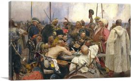Reply Of Zaporozhian Cossacks To Sultan Mehamed IV 1891-1-Panel-26x18x1.5 Thick
