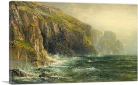 Cliffs And Waves 1884-1-Panel-12x8x.75 Thick