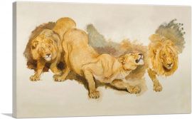 Study For Daniel In The Lions Den 1871-1-Panel-40x26x1.5 Thick