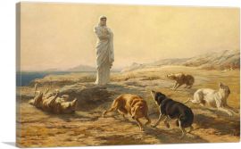 Pallas Athena And The Herdsman's Dogs 1876-1-Panel-26x18x1.5 Thick