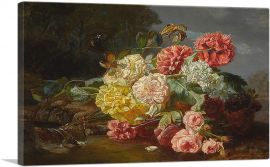 Still Life With Roses And Poppies-1-Panel-40x26x1.5 Thick