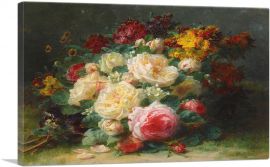 A Bouquet Of Cabbage Roses-1-Panel-18x12x1.5 Thick