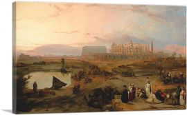 Ruins Of The Great Temple At Karnak Sunset-1-Panel-26x18x1.5 Thick