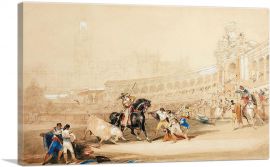 A Bullfight In Seville 1837-1-Panel-12x8x.75 Thick