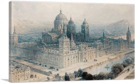 The  Palace Of The Escorial Near Madrid Spain 1836-1-Panel-12x8x.75 Thick