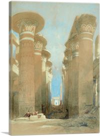 The Great Hall At Karnak Thebes Egypt 1838-1-Panel-18x12x1.5 Thick