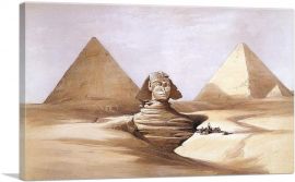 The Great Sphinx And Pyramids Of Giza 1839-1-Panel-40x26x1.5 Thick