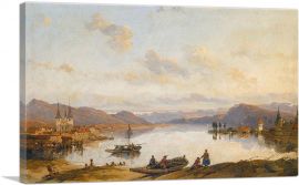 View Of Lucerne Switzerland 1852-1-Panel-26x18x1.5 Thick