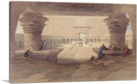 From Under Portico Temple Of Edfu Upper Egypt 1846-1-Panel-18x12x1.5 Thick