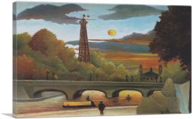 Seine and Eiffel-Tower in the Sunset 1910-1-Panel-12x8x.75 Thick