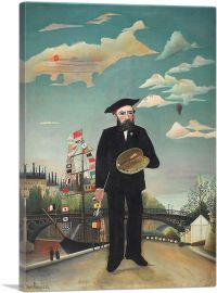 Self Portrait From Lile Saint Louis Greeting Card 1890-1-Panel-40x26x1.5 Thick