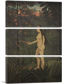 Eva im Irdischen Paradies 1906-3-Panels-60x40x1.5 Thick