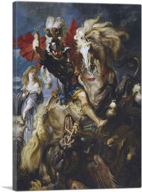 Saint George and the Dragon 1607-1-Panel-18x12x1.5 Thick