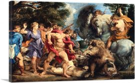 The Calydonian Boar Hunt-1-Panel-18x12x1.5 Thick