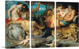 The Four Continents 1615-3-Panels-90x60x1.5 Thick