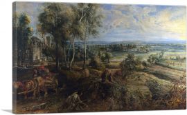 An Autumn Landscape With a View of Het Steen in the Early Morning 1636-1-Panel-26x18x1.5 Thick