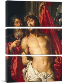 Christ with the Crown of Thorns-3-Panels-60x40x1.5 Thick