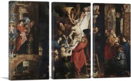 Descent from the Cross 1614-3-Panels-90x60x1.5 Thick