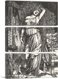 Danae In The Brazen Chamber 1867-3-Panels-90x60x1.5 Thick