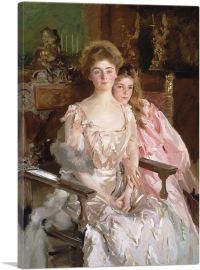 Mrs. Fiske Warren And Her Daughter Rachel 1903-1-Panel-18x12x1.5 Thick