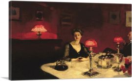 A Dinner Table At Night 1884-1-Panel-12x8x.75 Thick