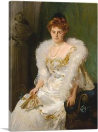 Portrait Of Mrs Charles Beatty Alexander 1902-1-Panel-12x8x.75 Thick
