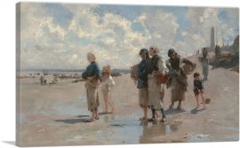 Fishing Oysters At Cancale-1-Panel-40x26x1.5 Thick