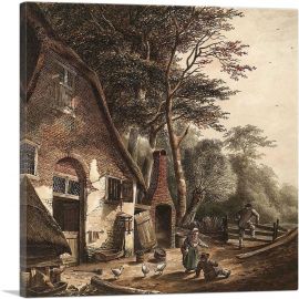 Figures Outside a Farmstead-1-Panel-26x26x.75 Thick