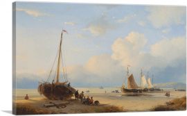 Fisherfolk With Beached Vessels 1845
