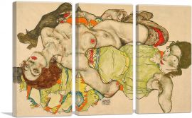 Female Lovers 1915-3-Panels-60x40x1.5 Thick