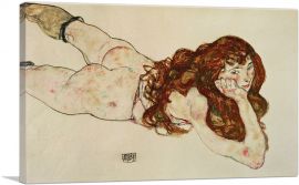 Female Nude on Her Stomach 1917-1-Panel-26x18x1.5 Thick